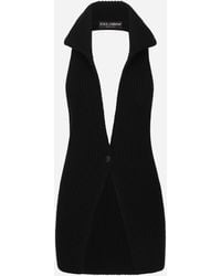 Dolce & Gabbana - Long Wool Fisherman's Rib-Knit Vest - Lyst