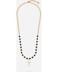 【DOLCE&GABBANA】スフィアネックレス DNA クロス DGロゴ付き メンズ Dolce & Gabbana スフィアネックレス 「Dna」クロス