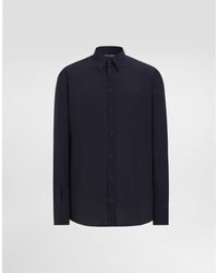 Dolce & Gabbana - Silk Crêpe De Chine Martini Shirt - Lyst