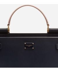 Dolce & Gabbana Calfskin Handle For Large Sicily 58 And Large Sicily 62 - Blau