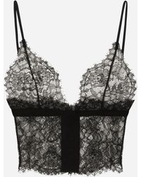 Dolce & Gabbana - Triangle Lace Bralette - Lyst