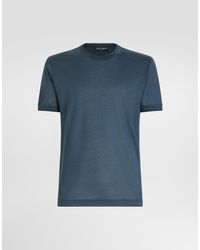 Dolce & Gabbana - Silk Jersey T-Shirt - Lyst