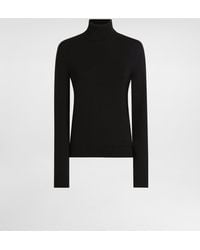Dolce & Gabbana - Wool Turtle-Neck Sweater With Dg Logo Embroidery - Lyst