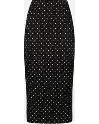 Dolce & Gabbana - ドットプリント シャルムーズロンゲット ペンシルスカート - Lyst