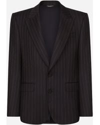Dolce & Gabbana - Einreihige Nadelstreifenjacke Sicilia Aus Wolle - Lyst