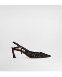 Dolce & Gabbana - Leopard-Design Lace Slingbacks With Fusible Rhinestones - Lyst
