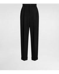 Dolce & Gabbana - Wool Gabardine Trousers - Lyst