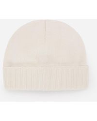 Dolce & Gabbana - Cashmere Hat With Dg Logo Embroidery - Lyst
