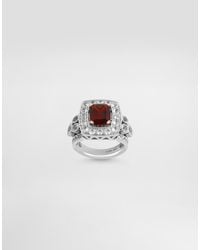 Dolce & Gabbana - Eleganza Ring 18-Carat And Rose, Garnet, And Sapphires - Lyst