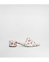 Dolce & Gabbana - Printed Calfskin Mules With Little Roses Print - Lyst