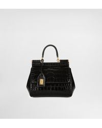 Dolce & Gabbana - Mittelgroße Henkeltasche Sicily Aus Alligatorleder - Lyst