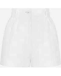 Dolce & Gabbana - Shorts Aus Jacquard Mit Dg-Logo Allover - Lyst