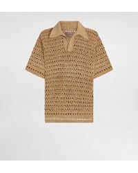 Dolce & Gabbana - Short-Sleeved Viscose Crochet Polo-Shirt - Lyst