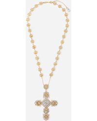 Dolce & Gabbana - Filigree Necklace 18-Carat And Aquamarines - Lyst