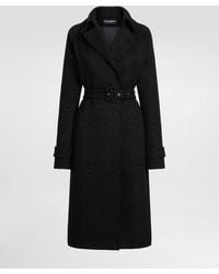 Dolce & Gabbana - Tweed Trench Coat - Lyst