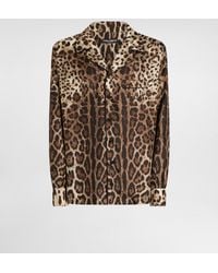 Dolce & Gabbana - Silk Vanity Shirt With Leopard - Lyst