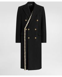 Dolce & Gabbana - Double-Breasted Embellished Coat - Lyst