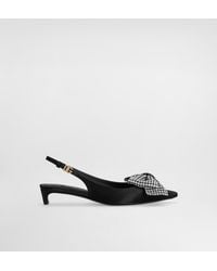 Dolce & Gabbana - Satin Slingbacks With Rhinestone Embellishment - Lyst