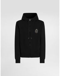Dolce & Gabbana - Jersey Sweatshirt With Heraldic Patch - Lyst