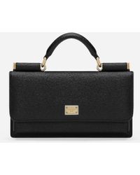 Dolce & Gabbana - Dauphine-Print Calfskin Mini Bag - Lyst