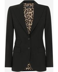 Dolce & Gabbana - Single-Breasted Woolen Turlington Blazer - Lyst