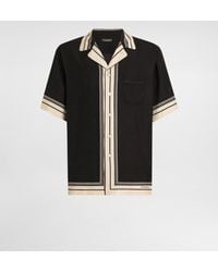 Dolce & Gabbana - Logo And Stripe-Print Hawaii Shirt - Lyst