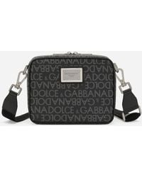 Dolce & Gabbana - Coated Jacquard Messenger Bag - Lyst