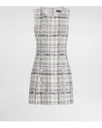 Dolce & Gabbana - ルレックス ラッセルツイード Aライン ミニドレス Dgロゴボタン付き - Lyst