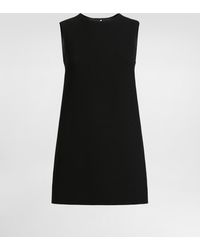 Dolce & Gabbana - Short Wool Crepe A-Line Dress - Lyst