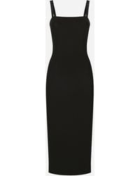 Dolce & Gabbana - Robe Fourreau En Jersey Maille Milano - Lyst