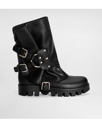 Dolce & Gabbana - Rubber And Calfskin Ankle Boots - Lyst