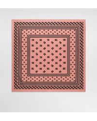 Dolce & Gabbana - Silk Twill Foulard With All-Over Dg Logo (70X70) - Lyst