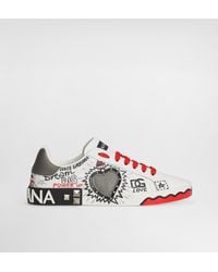 Dolce & Gabbana - Sneaker Portofino Aus Kalbsleder - Lyst