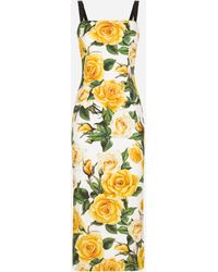 Dolce & Gabbana - Draped Charmeuse Dress With Rose - Lyst