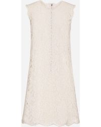 Dolce & Gabbana - Lace Dress With Floral Pattern - Lyst
