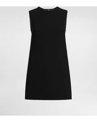Dolce & Gabbana - Short Wool Crepe A-Line Dress - Lyst