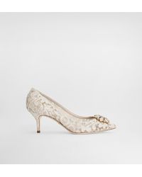 Dolce & Gabbana - Bellucci Crystal-Embellished Lace Pumps - Lyst