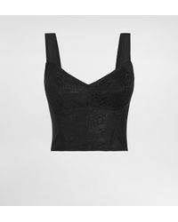 Dolce & Gabbana - Bustier Miederdesign Aus Jacquard-Miederstoff Und Spitze - Lyst