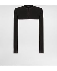 Dolce & Gabbana - Wool Crepe Shrug - Lyst
