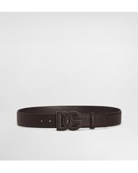 Dolce & Gabbana - ロゴ＆ディアスキンプリント カーフスキン ベルト - Lyst