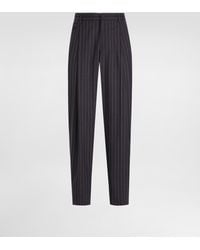 Dolce & Gabbana - Pinstripe Virgin Wool Trousers - Lyst