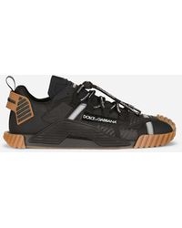 Dolce & Gabbana Ns1 Sneakers In Mixed Materials - Black