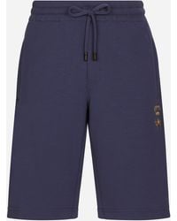Dolce & Gabbana - Jogging-Bermudashorts aus Jersey mit Stickerei - Lyst