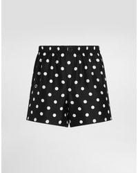 Dolce & Gabbana - Polka Dot-Print Silk Twill Boxer Shorts� - Lyst