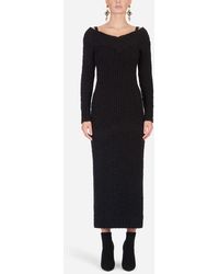 Dolce & Gabbana Long-Sleeved Knit Dress - Schwarz