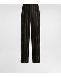 Dolce & Gabbana - Pinstriped Flannel Trousers - Lyst