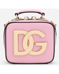 Dolce & Gabbana Micro Bag 3.5 aus Kalbsleder mit DG-Logo - Pink