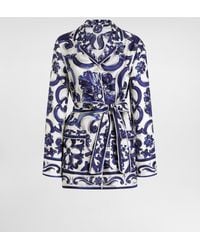 Dolce & Gabbana - Dg Exclusive Majolica- Silk Vanity Shirt - Lyst