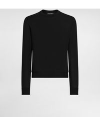 Dolce & Gabbana - ロゴ シルク ラウンドネック セーター - Lyst