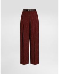 Dolce & Gabbana - Pinstripe Trousers - Lyst